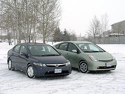 2006 Honda Civic Hybrid & 2006 Toyota Prius